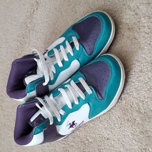 Beverly Hills Polo Club Women's Sneakers, White/Purple/Turquoise